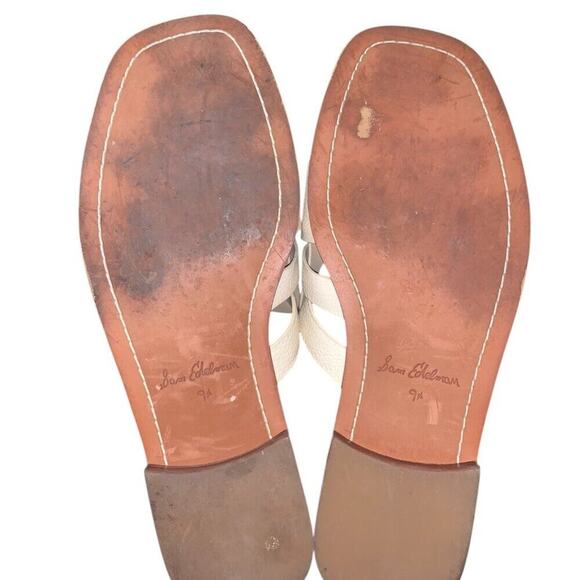 SAM EDELMAN • Linen Leather Dina Fisherman Mule sz 9.5 - Picture 10 of 10